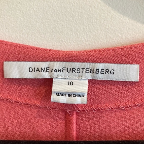 DIANE VON FURSTENBERG Sz 10 Scoop Neck Column Style Shift Tunic Dress - Picture 8 of 10